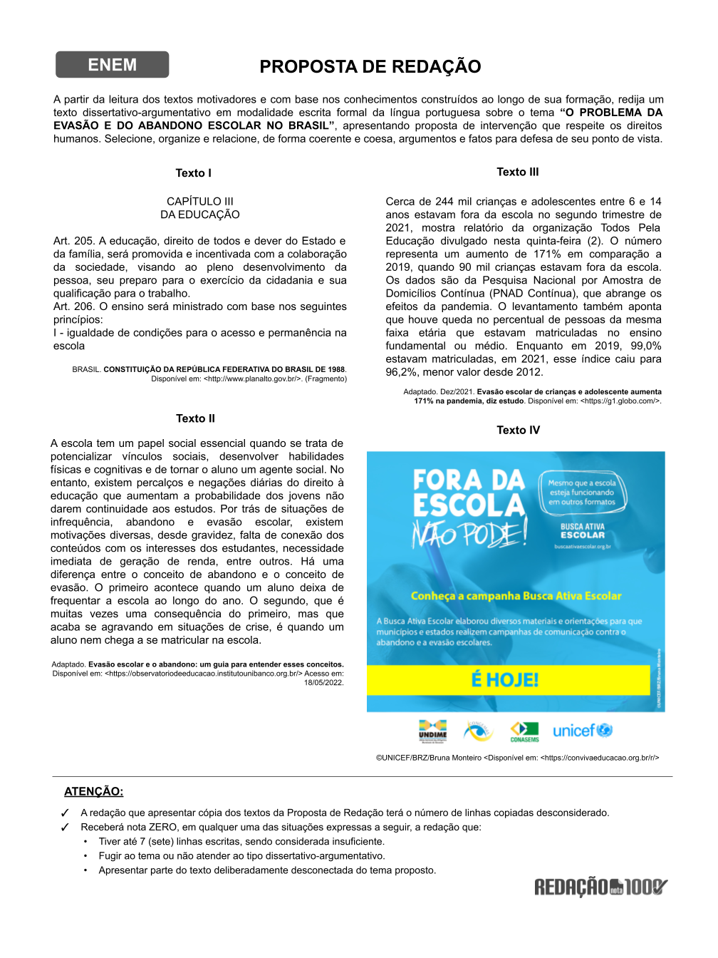 Reda o Nota 1000 Sob Medida Para O ENEM