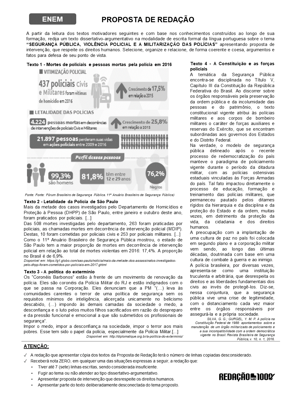 Violencia Policial Redação Nota 1000 - EDUCA